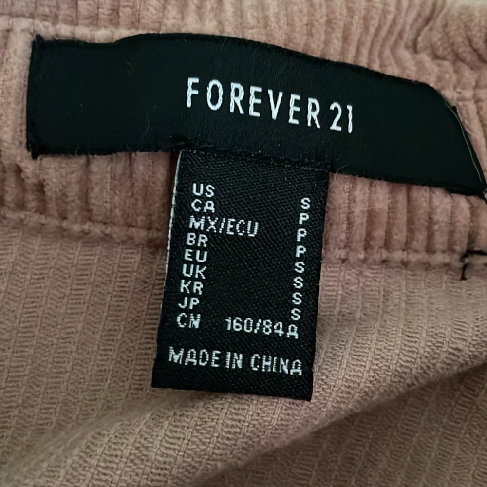 Forever 21 Corduroy Crop Shirt - Size‎ Small - Picture 4 of 5